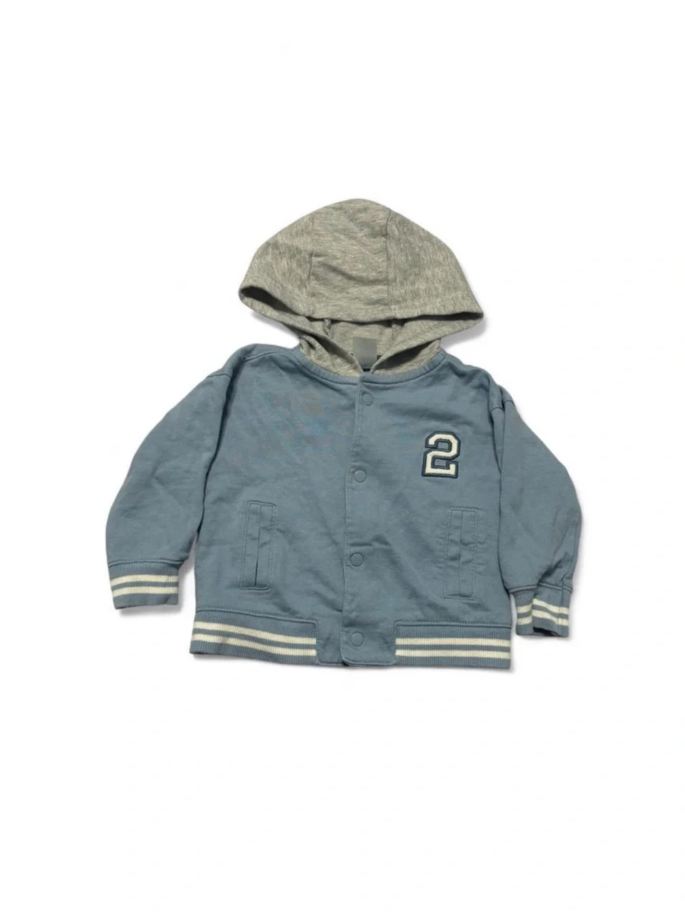 Carter's Light Blue Hooded Sweatshirt with Gray Hood